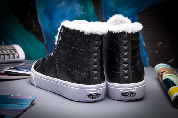 Vans High Top Shoes Lined with fur--003